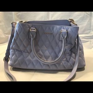 Quilted leather satchel